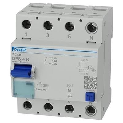 Doepke 09134911 DFS4 040-4/0,03-A R Neutralleiter rechts Aardlekschakelaar A 4-polig 40 A 0.03 A 230 V, 400 V