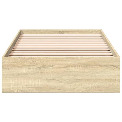 Bedframe met lades bewerkt hout sonoma eikenkleurig 90x190 cm - thumbnail