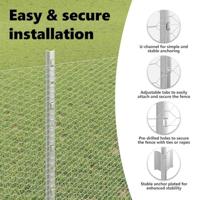 VidaXL Hek met paal zilver 0,8 x 10 m staal - thumbnail