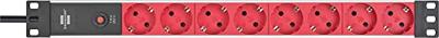 Brennenstuhl 1390007018 Stekkerdoos 19 inch 8-voudig Aluminium, Zwart Randaarde stekker 1 stuk(s) Brennenstuhl 1390007018 Stekkerdoos 19 inch 8-voudig Aluminium, Zwart Randaarde stekker 1 stuk(s)