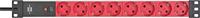 Brennenstuhl 1390007018 Stekkerdoos 19 inch 8-voudig Aluminium, Zwart Randaarde stekker 1 stuk(s) - thumbnail