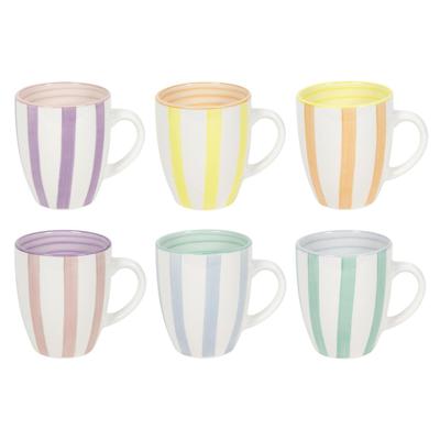 Koffiemok stripes doos a 6 stuks 340ml