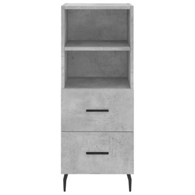 Dressoir 34,5x34x90 cm bewerkt hout betongrijs