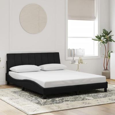 Bedframe zonder matras 160x200 cm fluweel zwart