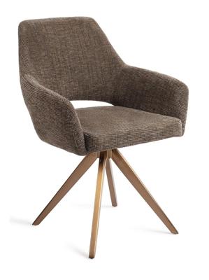 Jesper Home Yanai eetkamerstoel Checked Chestnut turn rose