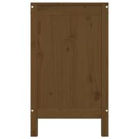 Wasmand 88,5x44x76 cm massief grenenhout honingbruin - thumbnail