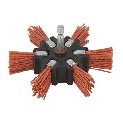 Wolfcraft Nylon-rotorborstel | Rood | 6-kant schacht | Ø100mm | 1 stuk - 1512000 Wolfcraft Nylon-rotorborstel | Rood | 6-kant schacht | Ø100mm | 1 stuk - 1512000