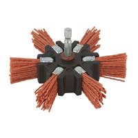 Wolfcraft Nylon-rotorborstel | Rood | 6-kant schacht | Ø100mm | 1 stuk - 1512000 - thumbnail