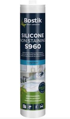 Bostik S960 Silicone Non Staining | 310 ml | Grijs (12 stuks) - 30620943