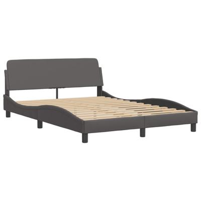 Bedframe zonder matras "Zadar" kunstleer grijs 140x190 cm