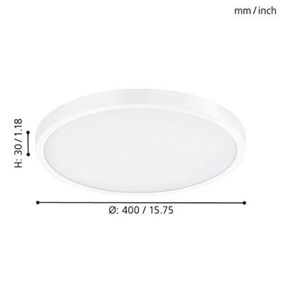Eglo Plafondlamp rondFueva 1 40cm - 3000K wit - 97262