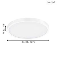 Eglo Plafondlamp rondFueva 1 40cm - 3000K wit - 97262 - thumbnail