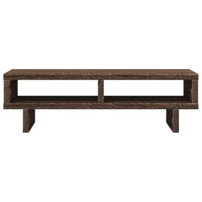 VidaXL Monitorstandaard 50x27x15 cm bewerkt hout bruin eikenkleurig
