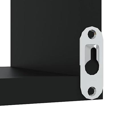 Hoekwandschappen 2 st 40x40x50 cm spaanplaat zwart