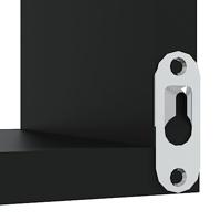 Hoekwandschappen 2 st 40x40x50 cm spaanplaat zwart - thumbnail