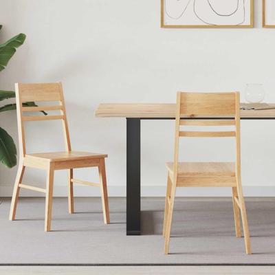 Eettafelstoelen 2 pcs Naturel 43 x 54 x 89 cm