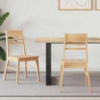 Eettafelstoelen 2 pcs Naturel 43 x 54 x 89 cm - thumbnail