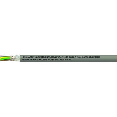 HELU 49829-1000 Geleiderkettingkabel S-TRONIC-330 C-PURö 25 x 0.34 mm² Grijs 1000 m