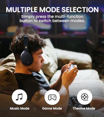 Edifier WH950NB Hybrid Active Noise Cancelling hoofdtelefoon -LDAC codec met Hi-Res audio en Custom EQ via app na 55H Playtime met opvouwbare draadloze over-ear Bluetooth V5.3 hoofdtelefoon, zwart