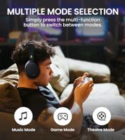Edifier WH950NB Hybrid Active Noise Cancelling hoofdtelefoon -LDAC codec met Hi-Res audio en Custom EQ via app na 55H Playtime met opvouwbare draadloze over-ear Bluetooth V5.3 hoofdtelefoon, zwart - thumbnail