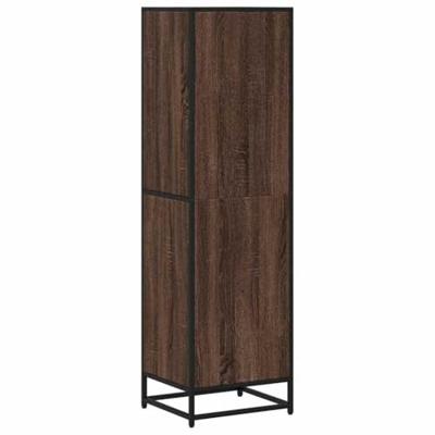 Boekenkast 40x35x139 cm bewerkt hout bruin eikenkleur