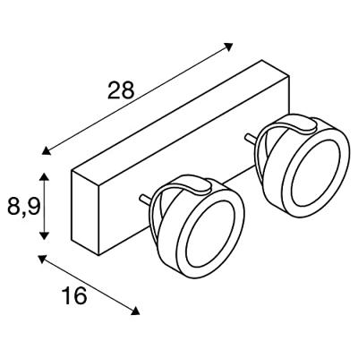 SLV 1000130 LED-plafondlamp 31 W Wijnrood, Zwart SLV 1000130 LED-plafondlamp 31 W Wijnrood, Zwart