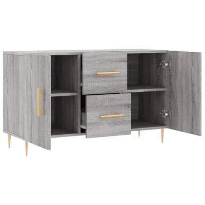 Dressoir 100x36x60 cm bewerkt hout grijs sonoma eikenkleurig Dressoir 100x36x60 cm bewerkt hout grijs sonoma eikenkleurig