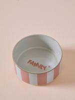 Keramische voerbak voor honden FAMILY roze, gestreept - thumbnail