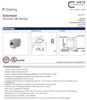 Metz Connect 130B11-E RJ45-inbouwmodule E-Dat CAT 6A 1 stuk(s) - thumbnail