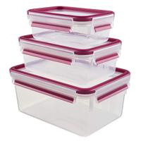 Emsa Clip & Close vershoudbakjes, 3-delige set, 0,55 / 1,0 / 2,2 L doos - thumbnail