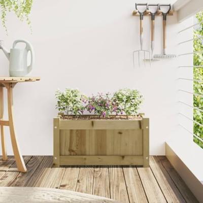 VidaXL Plantenbak 60x31x31 cm geïmpregneerd grenenhout VidaXL Plantenbak 60x31x31 cm geïmpregneerd grenenhout