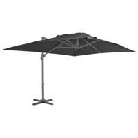 VidaXL Zweefparasol met aluminium paal 4x3 m zwart - thumbnail