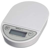 MAUL postweegschaal Oval, weegt tot 2 kg, gewichtsinterval van 1 gram, incl. batterij, wit - thumbnail