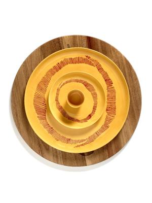SERAX - Feast by Ottolenghi - Bord XS 16x16cm Sunny Yellow Swirl- SERAX - Feast by Ottolenghi - Bord XS 16x16cm Sunny Yellow Swirl-