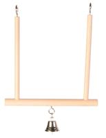 TRIXIE TRAPEZESCHOMMEL MET BEL HOUT 12X13 CM 4 ST - thumbnail