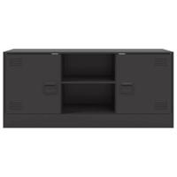 Tv-meubel 99x39x44 cm staal zwart - thumbnail