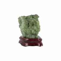 Ruwe Edelsteen Prasioliet Groen op Voet (gekleurd) (Model 8) - thumbnail