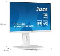 iiyama ProLite XUB2792HSU-W6 computer monitor 68,6 cm (27") 1920 x 1080 Pixels Full HD LED Wit - thumbnail