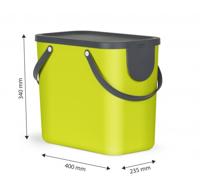 Rotho albula afvalscheidingsprullenbak 25l lime groen - thumbnail