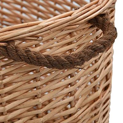 Houtmand met handvatten 78x54x34 cm natuurlijk wilgenhout