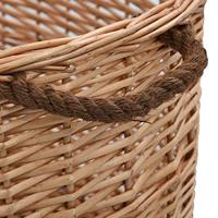 Houtmand met handvatten 78x54x34 cm natuurlijk wilgenhout - thumbnail