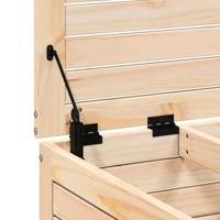 Tuinvoetenbank met kussen massief grenenhout - thumbnail