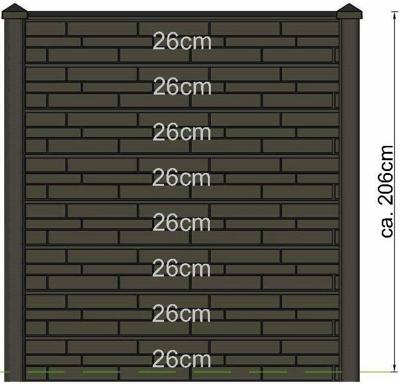Berton sleufpaal Reest wit/grijs tussenmodel 272 cm met kabeldoorvoer Tuindeco - Tuindeco