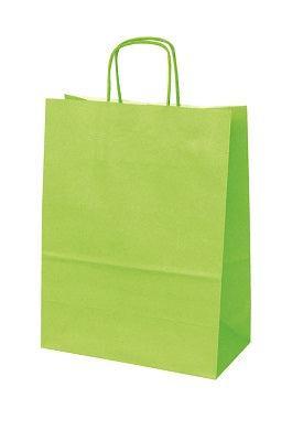 Draagtas papier - lime - afm 32x12x41cm