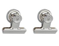 Papierklem MAUL Bulldog met magneet 52mm zilver 2 stuks - thumbnail