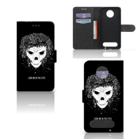 Telefoonhoesje met Naam Motorola Moto Z2 Force Skull Hair - thumbnail