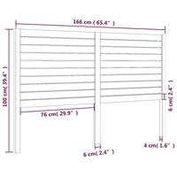 Hoofdbord 166x4x100 cm massief grenenhout wit - thumbnail
