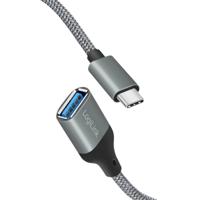 LogiLink CU0106 USB-kabel 0,15 m USB 3.2 Gen 1 (3.1 Gen 1) USB C USB A Grijs - thumbnail