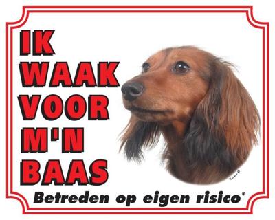 Teckel Waakbord - Langhaar