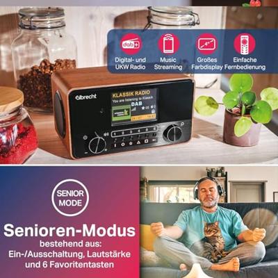 Albrecht DR 866 Radio DAB+, FM AUX, Bluetooth, DAB+, FM Voelbare toetsen, Spraakfunctie, Wekfunctie Walnoot Albrecht DR 866 Radio DAB+, FM AUX, Bluetooth, DAB+, FM Voelbare toetsen, Spraakfunctie, Wekfunctie Walnoot
